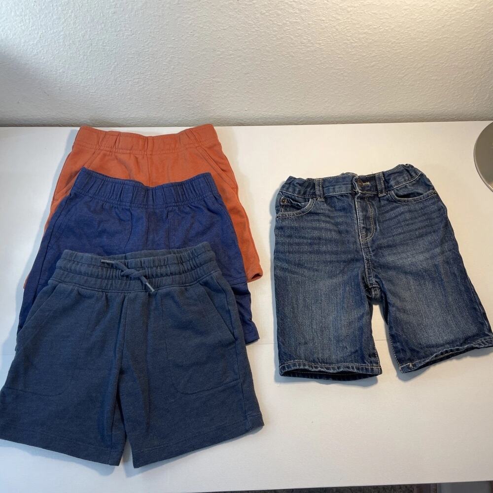 Boys Size 4 Shorts Lot 4 Pc Jeans Multi Color